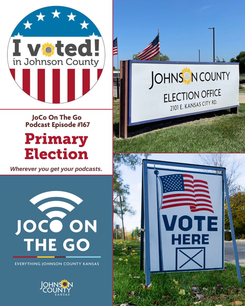 NEW EPISODE ➡️ of #JoCoOnTheGo! 🇺🇸🗳️

We visit with Fred Sherman, Johnson County election commissioner, about the upcoming August 6 primary election.

Listen now, wherever you get your podcasts 👉 bit.ly/4cSZ4qc