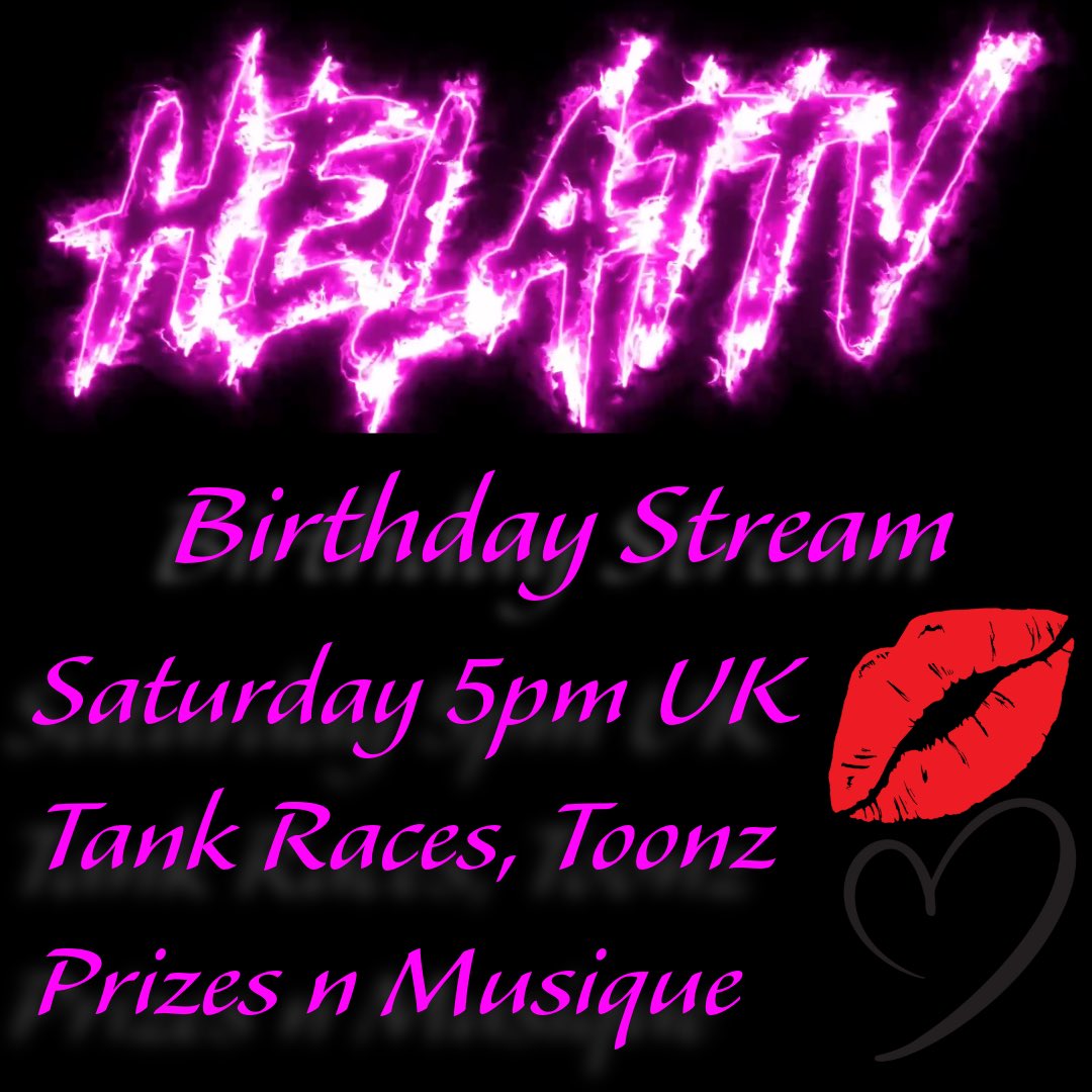 HELATTV's tweet photo. Bday tomorrow, yes 21, again! 😂 Birthday Stream this Saturday! @GoliathGamesTV @JeffTRiker @Jane777333 @Pixel__Reaper @MMarksman718 @TreeBear55 @IDaveGM @tanker_steve @grock1963 @Vashguns @vazybot @island_its @GeniusMomentary @wnf_Beaver @LUCKYAMMOWAK https://t.co/FcnmkJxP6B