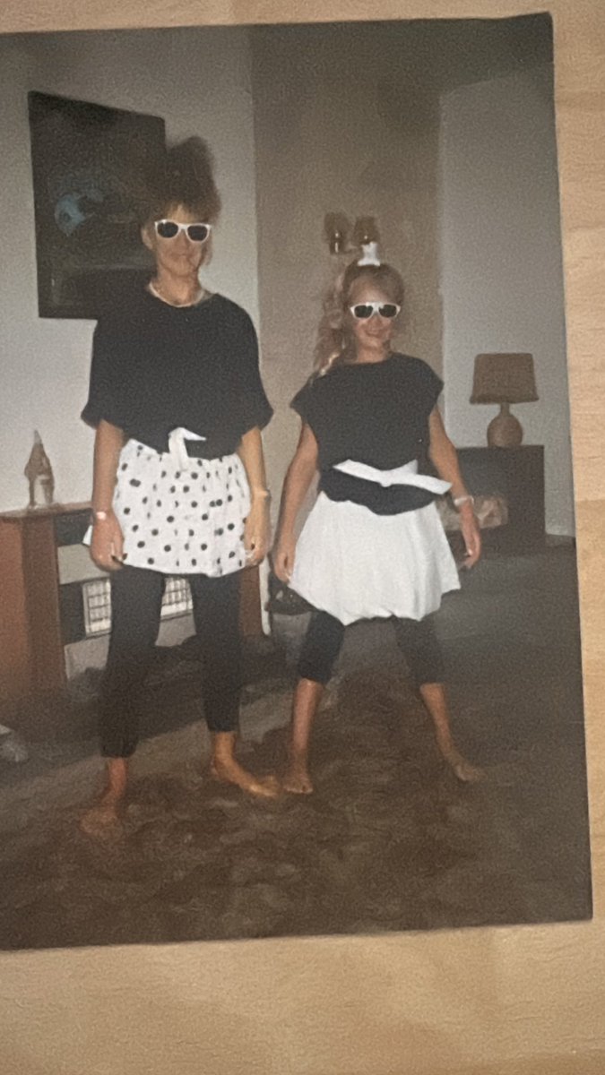 emma_waudby's tweet image. Planning THE most amazing 50th birthday weekend ever for my oldest friend of 47 years… 
Looking through so many photos 🥰
This was us pretending we were Mel &amp;amp; Kim in the 80s 🤣🤣
#respectable