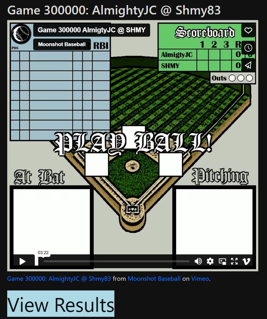 We have now reached 300,000 Moonshot Baseball Simulated games played 🤯🎉