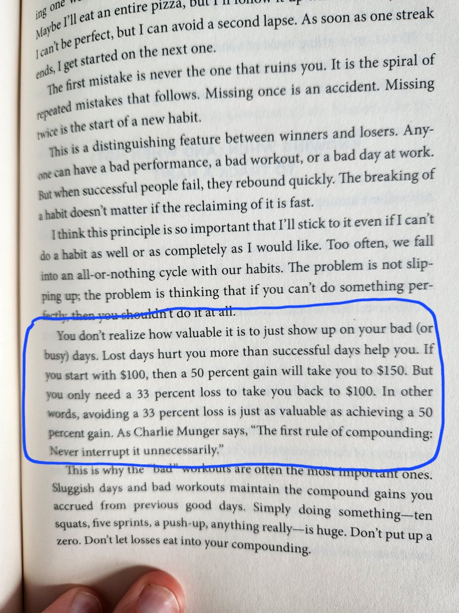 Denny Hammond (@dennyhammonded) on Twitter photo Great perspective on habits. Avoiding a loss is just as, if not more important, than a gain. This book #atomichabits is awesome <a href="/JamesClear/">James Clear</a> Great perspective on habits. Avoiding a loss is just as, if not more important, than a gain. This book #atomichabits is awesome <a href="/JamesClear/">James Clear</a>