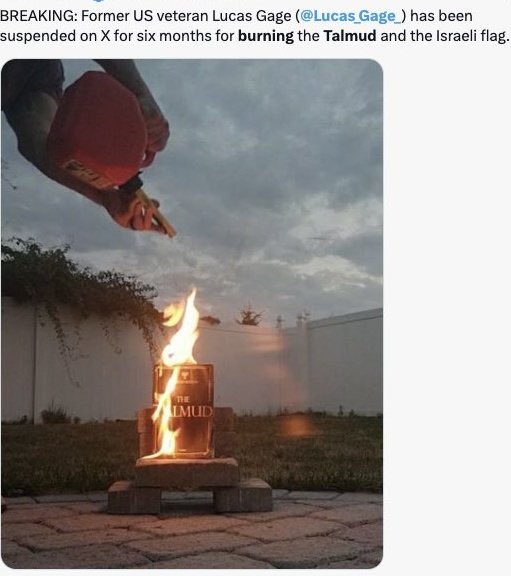 <a href="/ShaykhSulaiman/">Sulaiman Ahmed</a> 🚨✡️WELCOME TO THE DOUBLE STANDARD on <a href="/X/">X</a> !

👹You can document burning the holy Quran. 
❌You’ll get suspended for burning the Rabbi written and edited Talmud. 

#Quran #Talmud