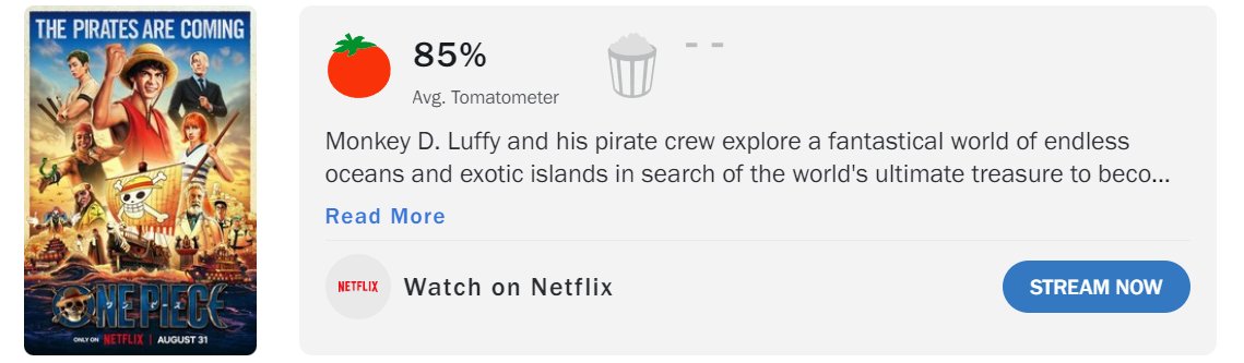 TrueBartoszcze's tweet photo. Look, guys, #Disney is so terrified with #TheAcolyte reviews that it had #RottenTomatoes remove the #AudienceScore!
Just see the pic down below.
Oh wait, it's not #TheAcolyte, it's One Piece.
xDDD mothafuckas go back to your cellars
#StarWars is strong with #TheAcolyte https://t.co/pR9PkDbkX2