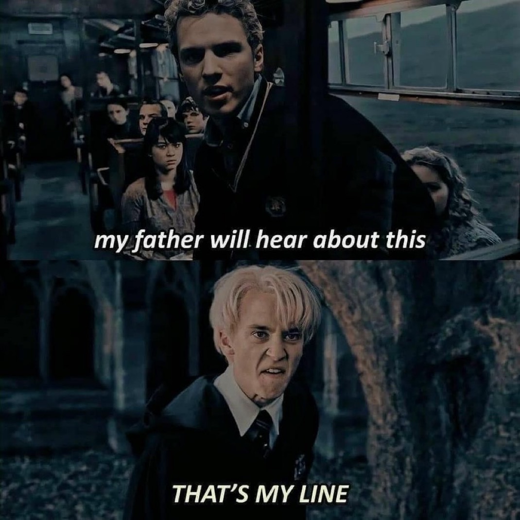 TheDailyHPotter's tweet photo. Draco be like 😂 https://t.co/Fin7Yt3dwu