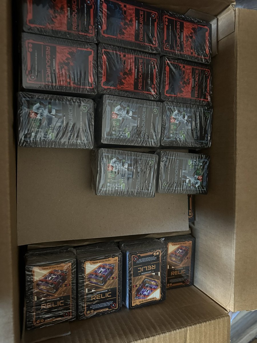 Huge shoutout to <a href="/RobColletti1/">Rob</a> for helping with the demo packs.  🤝

In the coming days our community will be armed with decks to start strategy building, content creating  and crowd sourcing game play feedback around the world.  

One step closer <a href="/BullsApesProj/">Bulls and Apes Project</a>  TCG ⚔️