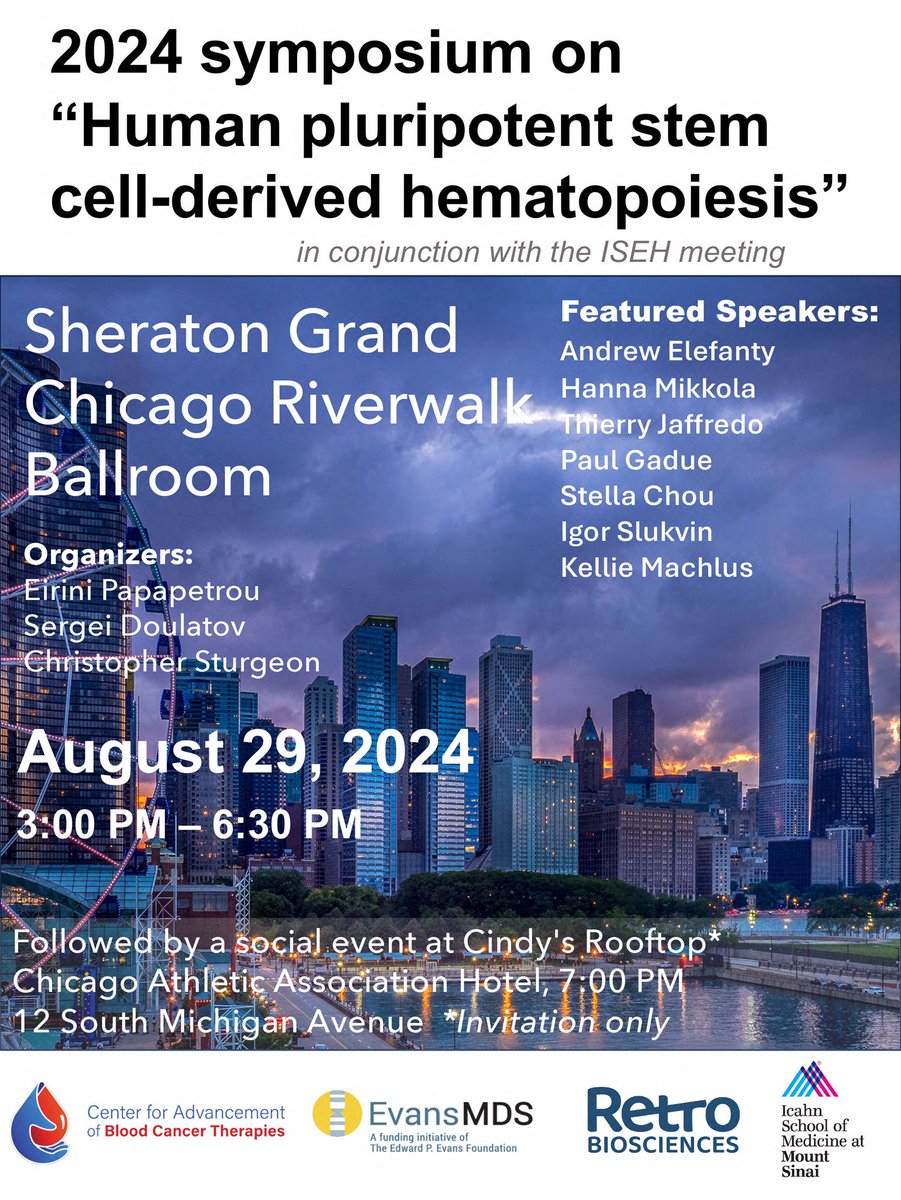 Eirini Papapetrou, MD, PhD (@papapetroumdphd) on Twitter photo 💥Only two weeks left to submit an abstract for the 3rd iPSC-hematopoiesis symposium August 29 2024 in Chicago and be considered for a short talk: bit.ly/iPSCISEH2024 <a href="/Doulatov_lab/">Sergei Doulatov</a> <a href="/Dr_Sturgeon/">Chris Sturgeon</a> <a href="/ISEHSociety/">ISEH</a> #iPSCLove Many thanks to our sponsors Evans MDS and <a href="/RetroBio_/">Retro Biosciences</a> 💥Only two weeks left to submit an abstract for the 3rd iPSC-hematopoiesis symposium August 29 2024 in Chicago and be considered for a short talk: bit.ly/iPSCISEH2024 <a href="/Doulatov_lab/">Sergei Doulatov</a> <a href="/Dr_Sturgeon/">Chris Sturgeon</a> <a href="/ISEHSociety/">ISEH</a> #iPSCLove Many thanks to our sponsors Evans MDS and <a href="/RetroBio_/">Retro Biosciences</a>