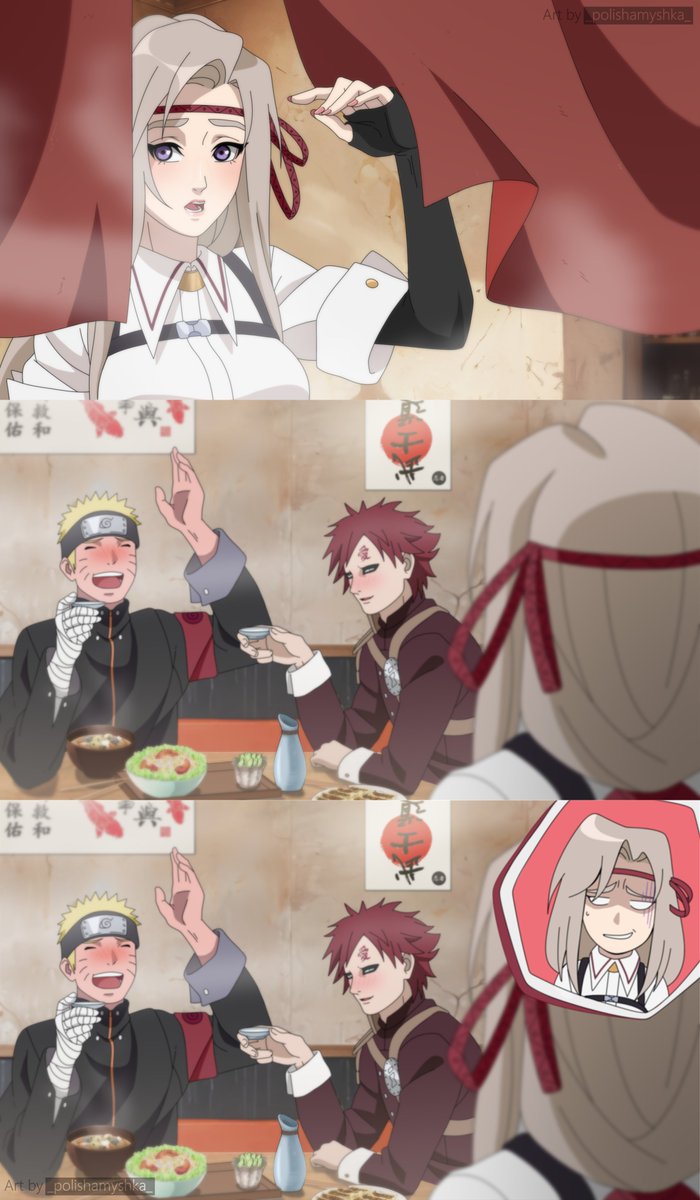 PMyshka's tweet photo. Just an atmospheric scene of two friends getting together and communicating. Even during the war, Gaara invited Naruto to have a drink together after everything was over. #nezumi #naruto #gaara https://t.co/ATKs2L9V34
