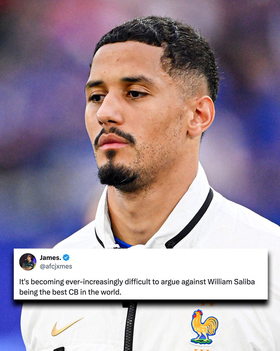 footballontnt's tweet photo. Where does William Saliba rank among the world's best centre-backs? 🤔 https://t.co/z82yWLem0l