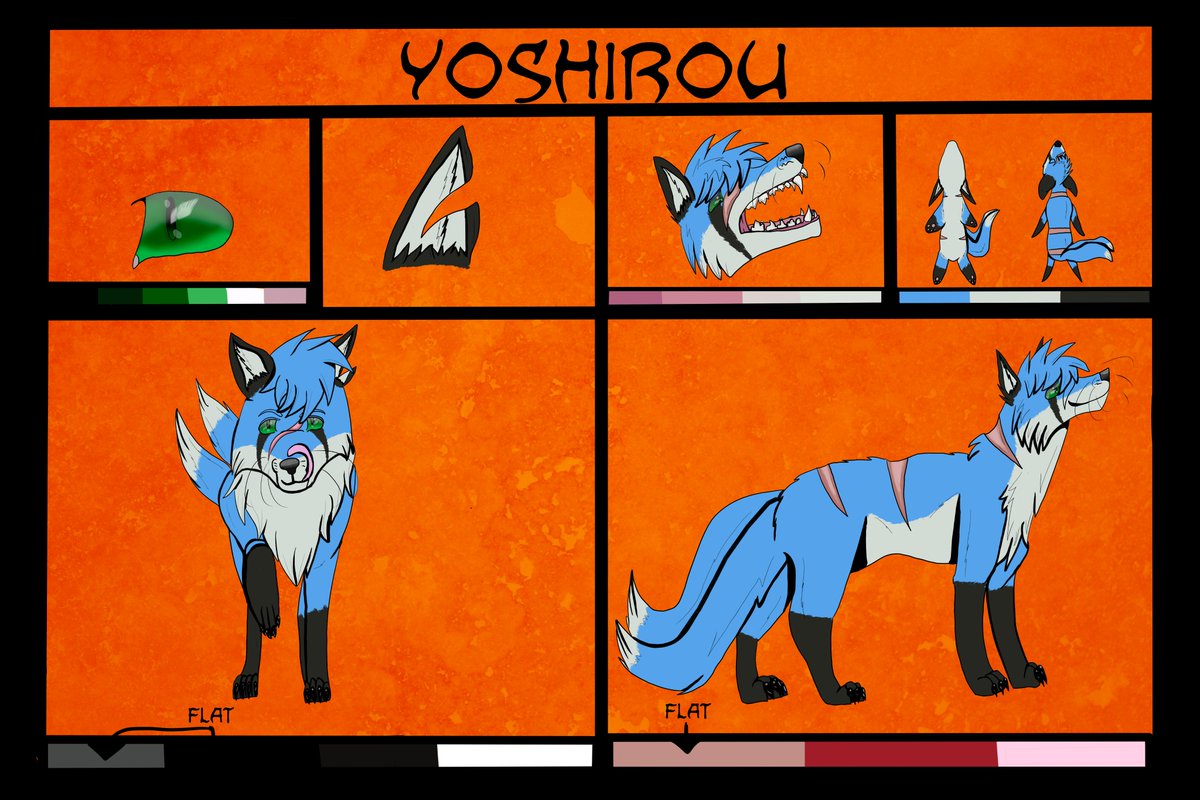 HealthFranis's tweet photo. Update Yoshirou reference sheet
#whatliesbeyond #Kitsune #fox #twotails #furry #referncesheet #digitalart #myart #transman #oc #myoc https://t.co/5wrlA0RjBH
