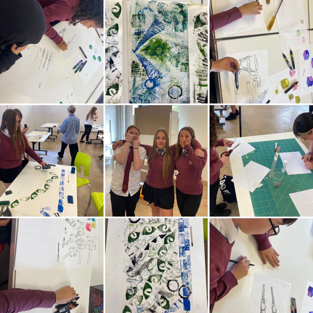 A fun day out for our Year 9 GCSE Art Students at Cardiff Met 🎨