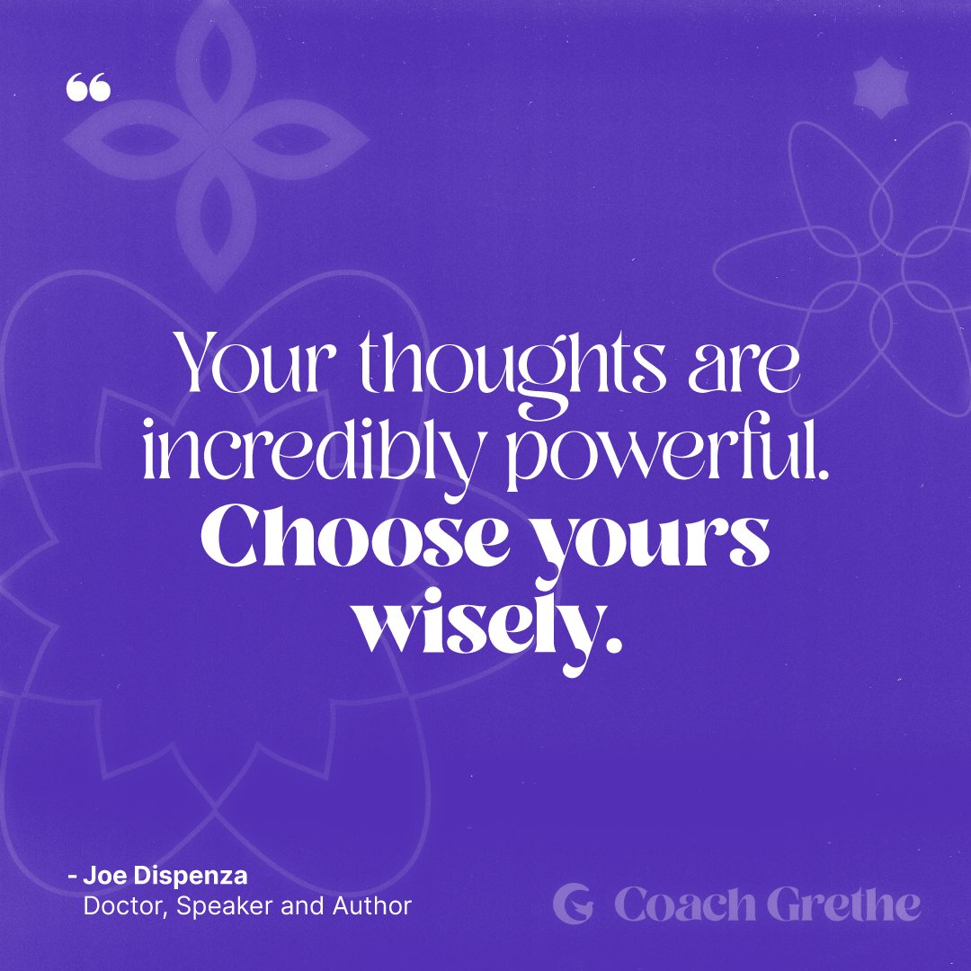 CoachGrethe's tweet image. Your thoughts and words have more power than you may think. ⁠
⁠
#BeliefCodePractitioner #MindsetChange #InspirtationalQuotes #JoeDispenza