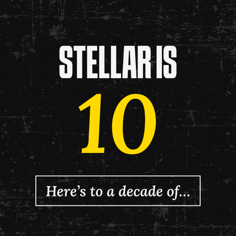 StellarOrg's tweet photo. Stellar is celebrating 10 years of building better! Here's to an ecosystem leading in real-world utility 🎂