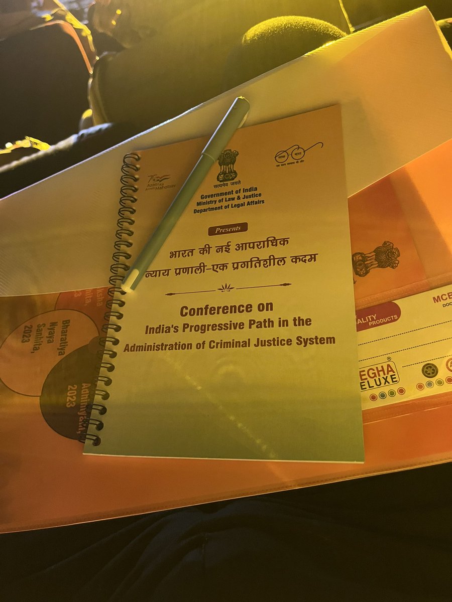 DivyamKumar123's tweet photo. Attended an insightful conference yesterday on "India's Progressive Path in the Administration of Criminal Justice System" featuring the Chief Justice of Bombay High Court and the Union Law Minister. A remarkable discussion on advancements and future directions. #NewCriminalLaw https://t.co/X5N5ovnMYN
