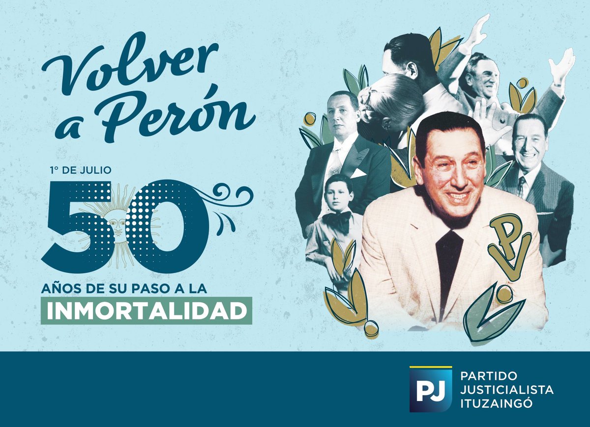 Volver a Perón, volver a todo lo que nos enseñó, a lo que soñó e hizo por nuestra Patria. A 50 años de su paso a la inmortalidad, sigamos construyendo bajo los pilares de la justicia social, la independencia económica y la soberanía política, el país que merecemos ✌️🇦🇷
#PeronVive