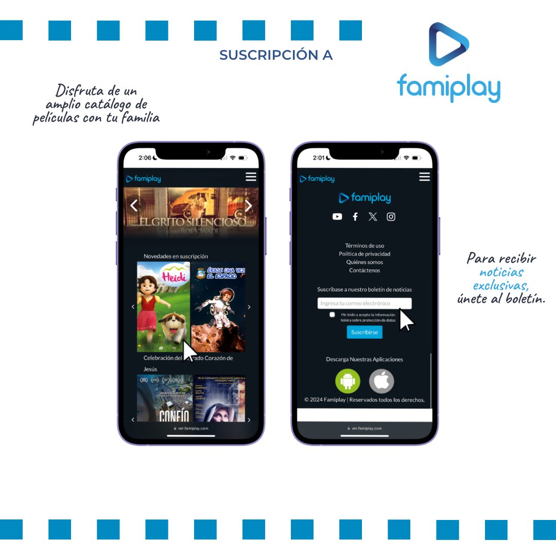 FamiplayTV's tweet photo. Únete q la familia de FAMIPLAY con estos sencillos pasos…🤩

Si tienes dudas COMENTA con ℹ️ y te ayudamos!

#famiplay #CineConProposito #peliculasconmensaje
#movienight #cinecatólico #películascristianas #suscripcion #familia https://t.co/W9AkDqf6c0