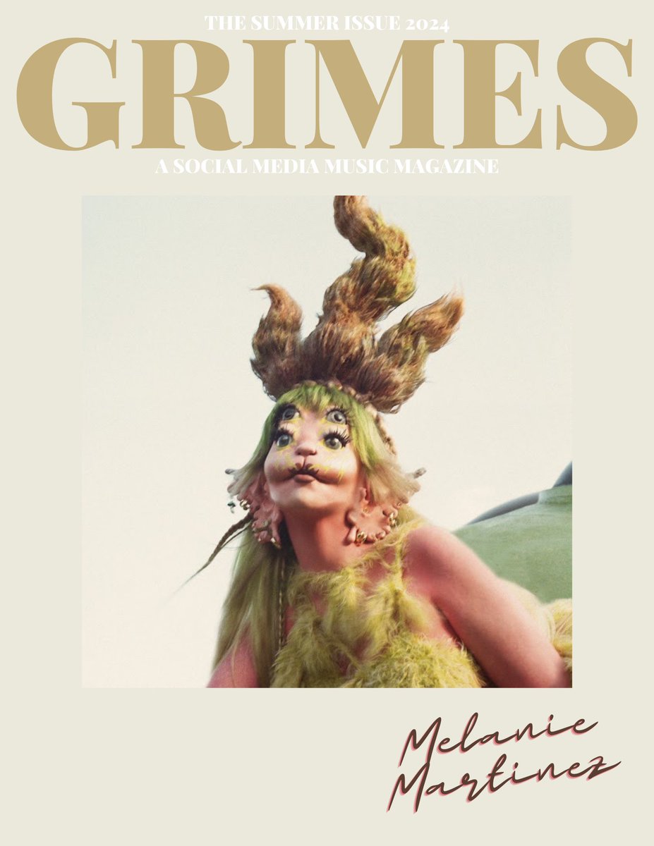 aliciagrimes71's tweet photo. Grimes Magazine: The Summer 2024 Issue. It's out now! @MelanieLBBH is on the cover of Grimes Magazine and @sophiep0wers takes the back cover and #nexttoblow #grimesmagazine #music #aliciagrimes #musicmagzine #MelanieLBBH #sophiep0wers #twitter https://t.co/HZjr7AEPzZ