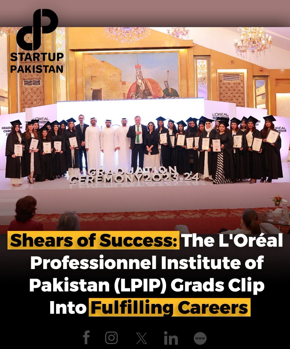 PakStartup's tweet photo. The future of hairstyling in Pakistan has a decidedly bright and empowered look. The L'Oréal Professionnel Institute of Pakistan (LPIP) recently celebrated a milestone with the graduation.

Read More: https://t.co/ZleKTreirF

#LOrealPakistan #EmpoweringWomen #LPIP https://t.co/ygIem4EN3j