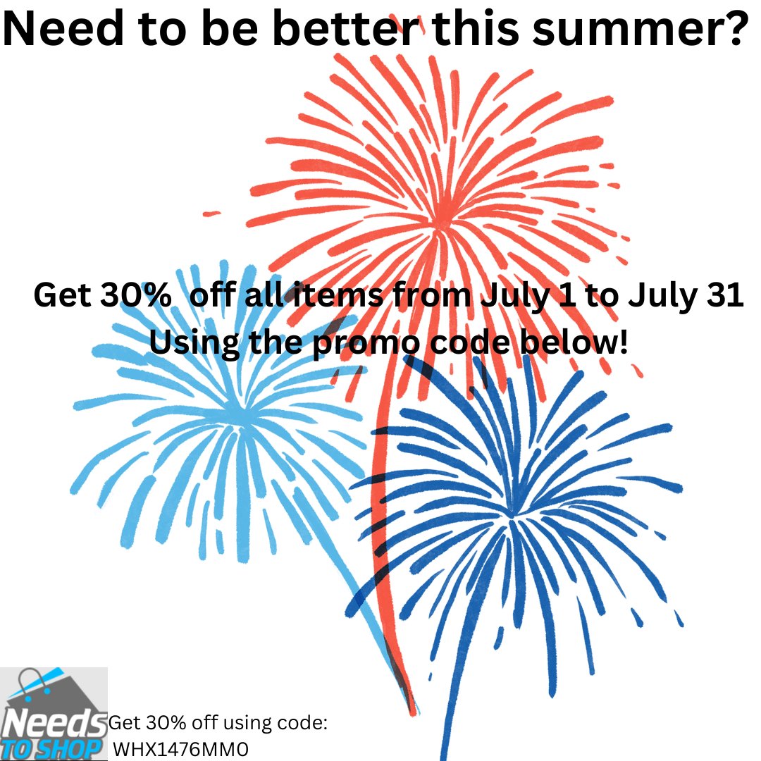 Need to be better this summer? From July 1 to July 31! Get 30% off using code: WHX1476MM0 on all items.
#ShoppingStar #shoppingonline #dealsoftheday #dealsofthemonth #shoppingqueen #Shoppy #shoppe #ShoppingSpree #shoppingxx1review #onlineshopping #shopping #dealstudioreview #deal