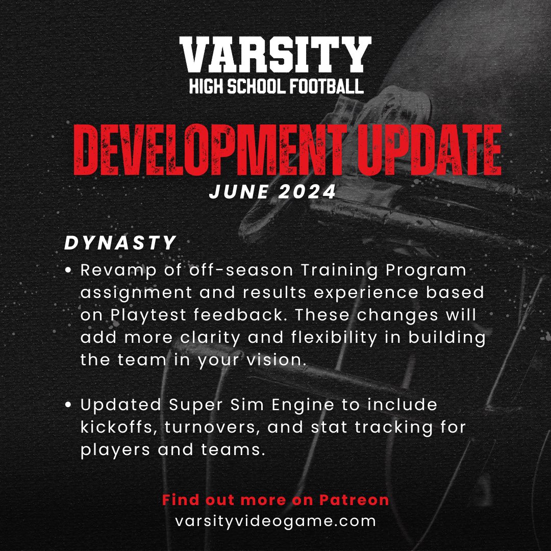 Varsity - High School Football Video Game tweet media