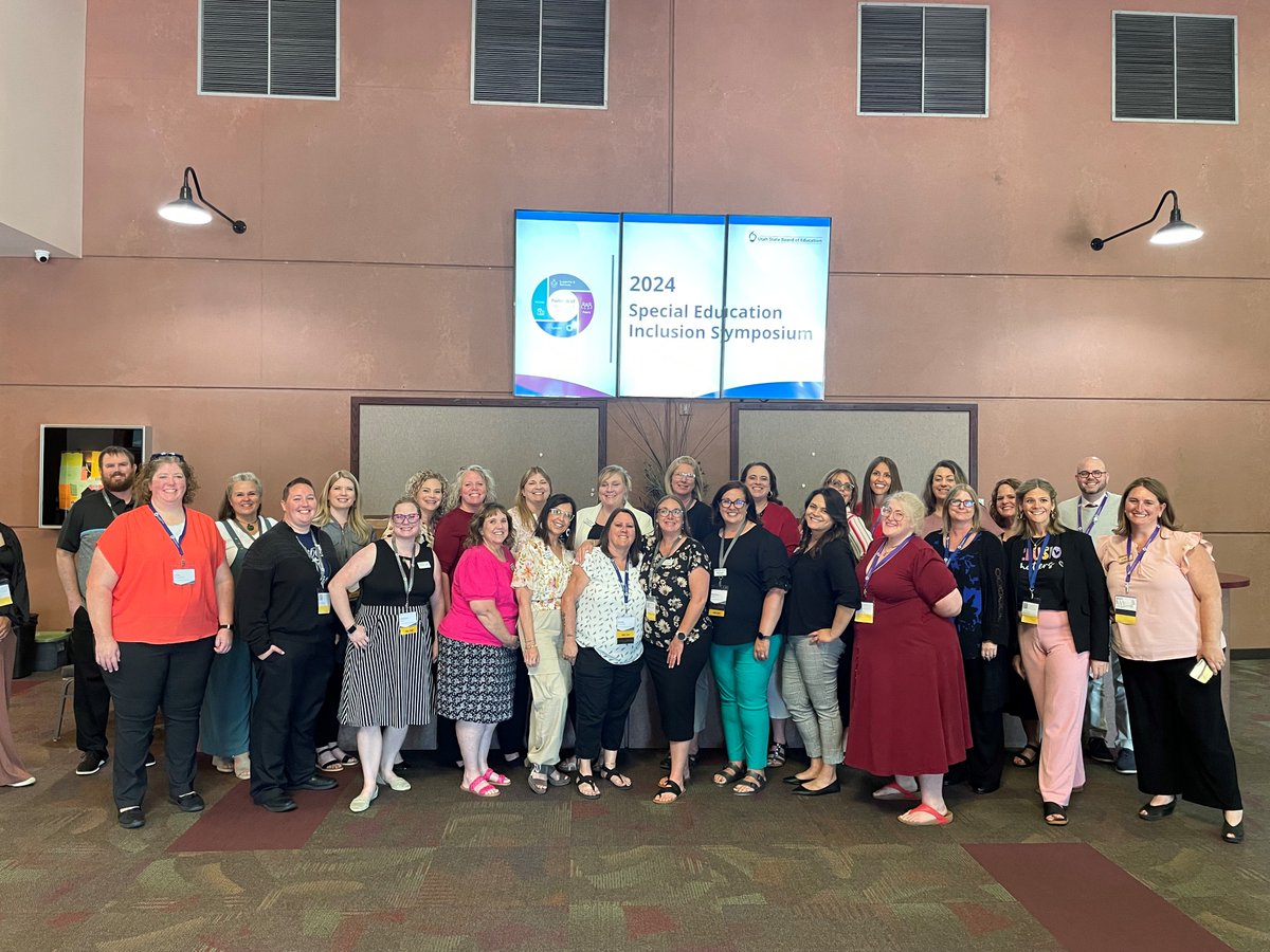 USBE's Special Education Section, is proud to reflect on the success of the 2024 Special Education Inclusion Symposium. Nearly 100 school teams gathered, united in enhancing meaningful inclusion for students with disabilities!