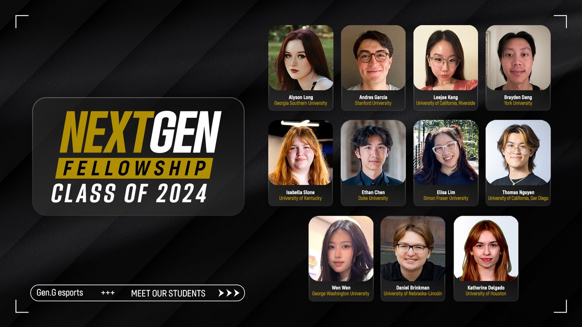 GenG's tweet photo. Join us in welcoming our NextGEN Fellowship Class of 2024! 🎉

Congratulations to our 11 scholars, we're so excited to have you on board! 🐯🎓

#NextGENgg #TigerNation