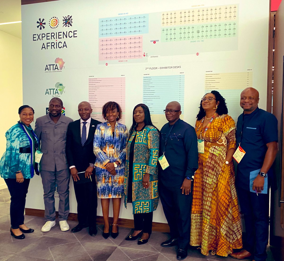 wearelotuscomms's tweet photo. Great to welcome the @TourismSalone delegation including Minister @NabeelaTunis to London for #ExperienceAfrica by ATTA. Glad to fly the flag for West Africa and showcase the beauty of #SierraLeone 🇸🇱 #ExploreFreedom https://t.co/3pFkytA3LP