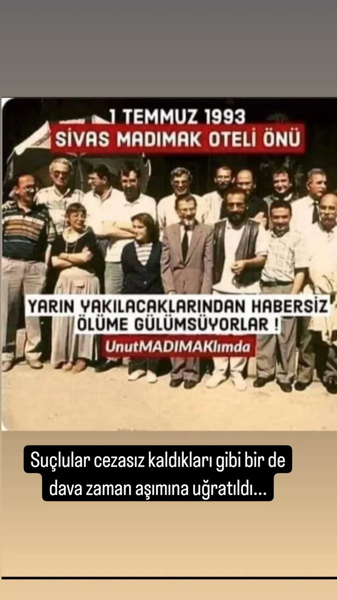 Yakanlara hesabı sorulmadı, üstelik bir de zaman aşımına uğratıldı...
#unutMADIMAKlımda