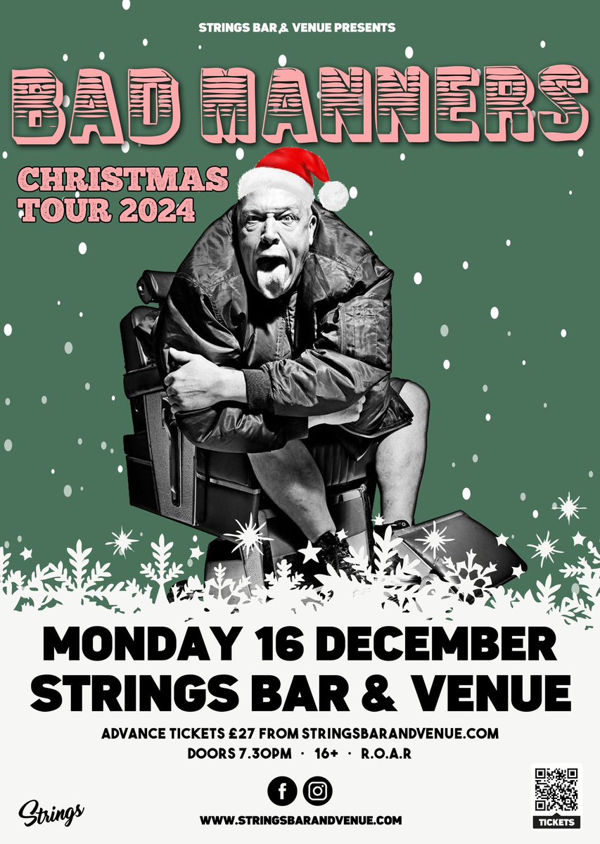 For the third year running, we're very happy to announce that the legends Bad Manners are coming back to Strings for Christmas!

Tickets are on sale now. LIP UP FATTY! 👅