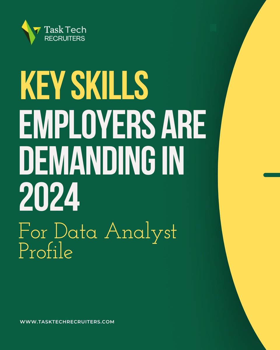 tasktechrecruit's tweet image. Key Skills Employers Seek in Data Analysts for 2024

🌟 Curious about the essential skills employers are seeking in Data Analysts for 2024?

tasktechrecruiters.com

#DataAnalytics #CareerDevelopment #TaskTechRecruiters