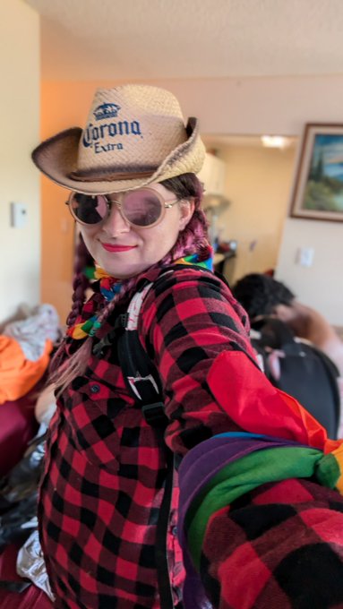 Enjoying a little pride 😜  #prideparty #cam4 #MondayHustle #mondayTrans #pride #PrideMonth #CanadaDay<a href="/tag/prideparty"class="tags">#prideparty</a><a href="/tag/cam4"class="tags">#cam4</a><a href="/tag/mondayhustle"class="tags">#MondayHustle</a><a href="/tag/makeup"class="tags"><span>#makeup</span></a><a href="/tag/cowgirl"class="tags"><span>#cowgirl</span></a><a href="/tag/pride"class="tags"><span>#pride</span></a><a href="/tag/fashionista"class="tags"><span>#fashionista</span></a><a href="/tag/rainbow"class="tags"><span>#rainbow</span></a>