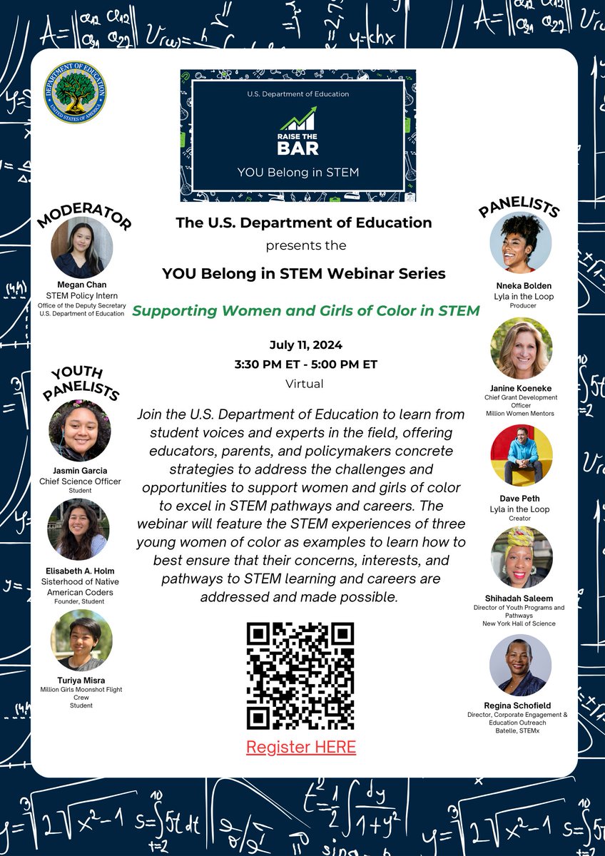 Million Women Mentors (@millionwmentors) on Twitter photo Join the <a href="/usedgov/">U.S. Department of Education</a> and <a href="/STEMconnector/">STEMconnector</a>'s own Janine Koeneke next Thursday July 11, for a webinar focused on Supporting Women and Girls of Color in STEM. Register today! hubs.ly/Q02DWPnr0 Join the <a href="/usedgov/">U.S. Department of Education</a> and <a href="/STEMconnector/">STEMconnector</a>'s own Janine Koeneke next Thursday July 11, for a webinar focused on Supporting Women and Girls of Color in STEM. Register today! hubs.ly/Q02DWPnr0
