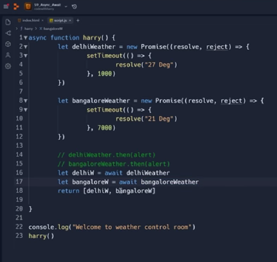 ch02425's tweet photo. Day 24 JS with
@codewithharry 
🚀 Just nailed async/await in JavaScript! 🎉 Understanding async/await makes handling asynchronous code so much easier and cleaner. Now my code is more readable and efficient! 💻 #JavaScript #AsyncAwait #WebDevelopment #CodingJourney #100DaysOfCode https://t.co/797peRMQQE