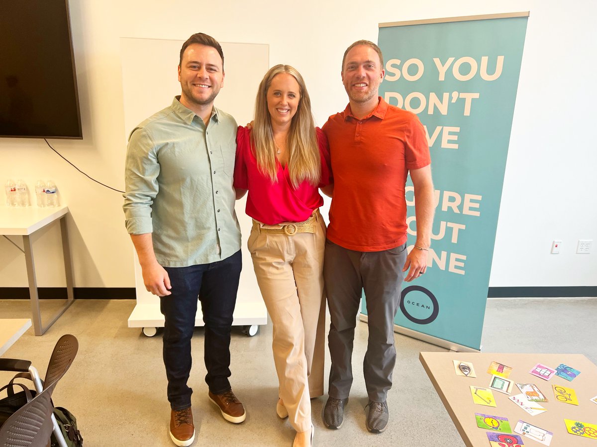 smbdotco's tweet image. Check out the SMB.co founders - Joe, Mike, and Brit - from the recent OCEAN Accelerator event. We’re diving into this journey headfirst, with big ideas and even bigger smiles. 😁 Stay tuned for more adventures from the  crew! #StartUpVibes