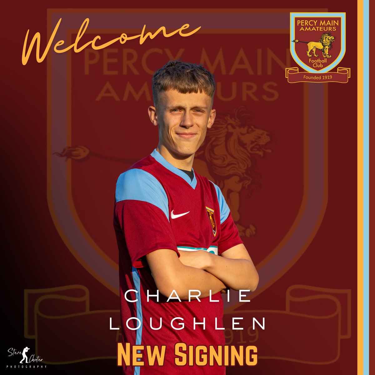 PercyMainAFC's tweet photo. Welcome to the Club Charlie! 

Charlie Loughlen is the latest youngster to make the move to Purvis Park! https://t.co/7Xev5EBmNA