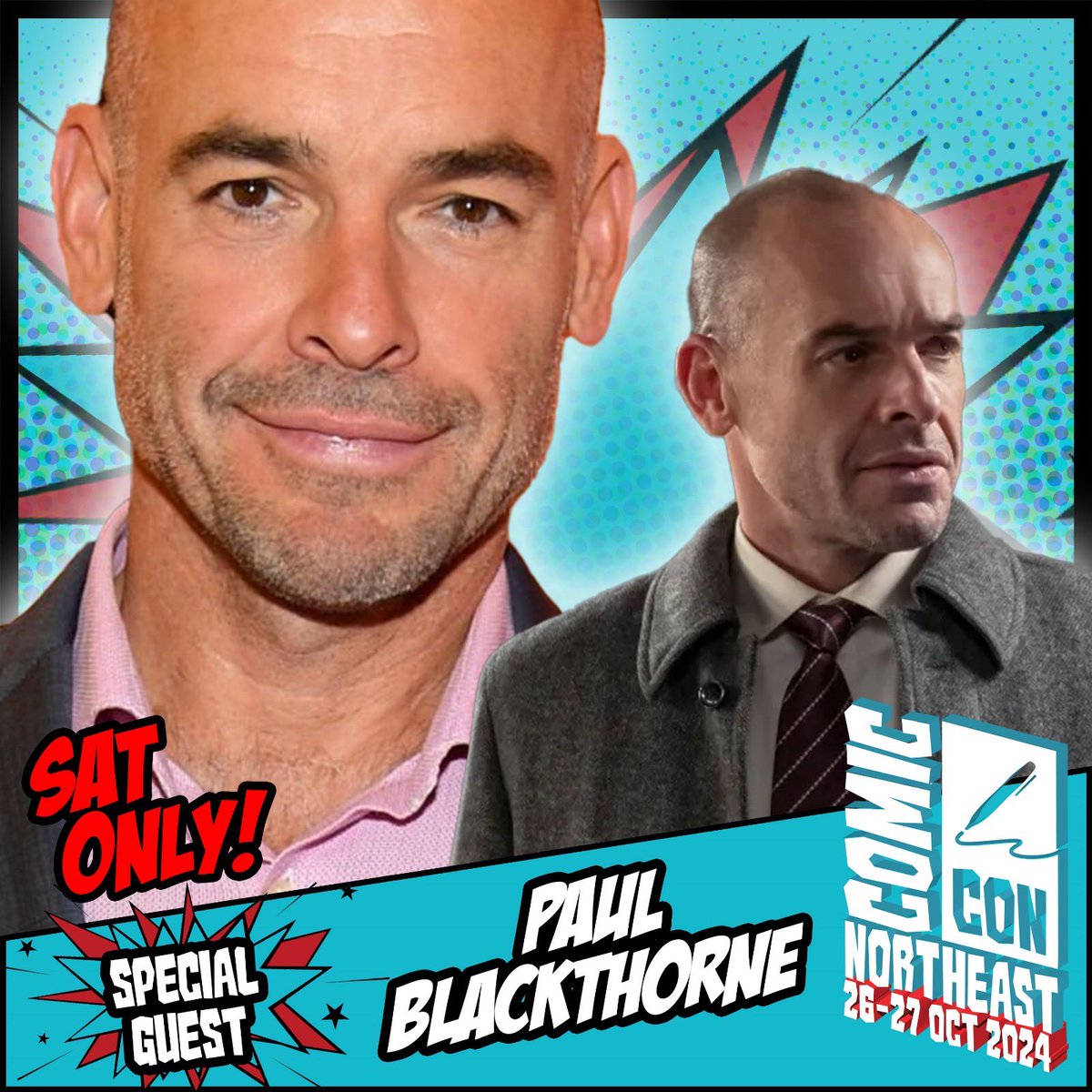 comconnortheast's tweet photo. Comic Con North East welcomes Paul Blackthorne, known for projects such as Arrow, The InBetween, Lipstick Jungle, and many more.

Appearing Saturday only!

Tickets: https://t.co/WeW6LeRdqt https://t.co/aklllxWXhb