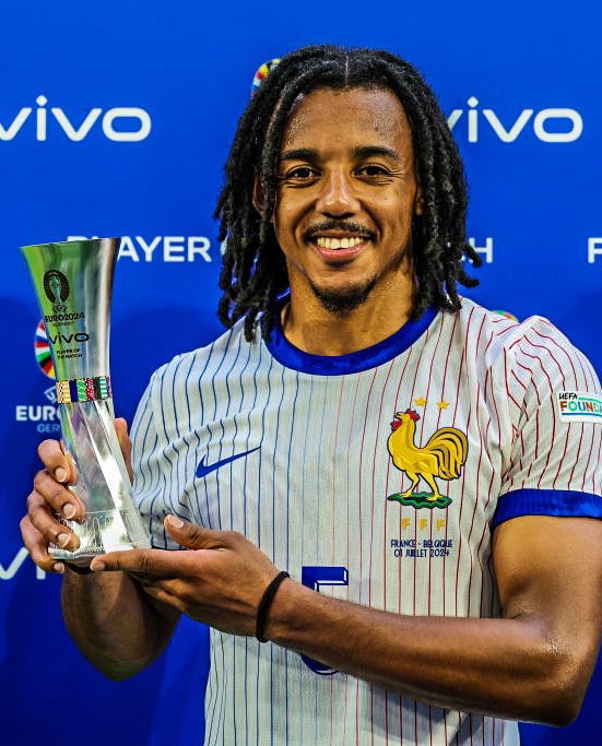 FabrizioRomano's tweet photo. 🚨🥇 UEFA Player of the Match for France vs Belgium: Jules Koundé. https://t.co/kQ5xoUVN82