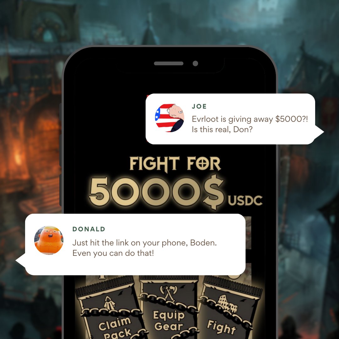 It's the perfect time to join Evrloot! A tournament where everyone starts fresh - Join hundreds of players on your Phone battling it out for $5000 USDC! 💰

No wallet is needed – just pure action. How to get started? Easy 👇