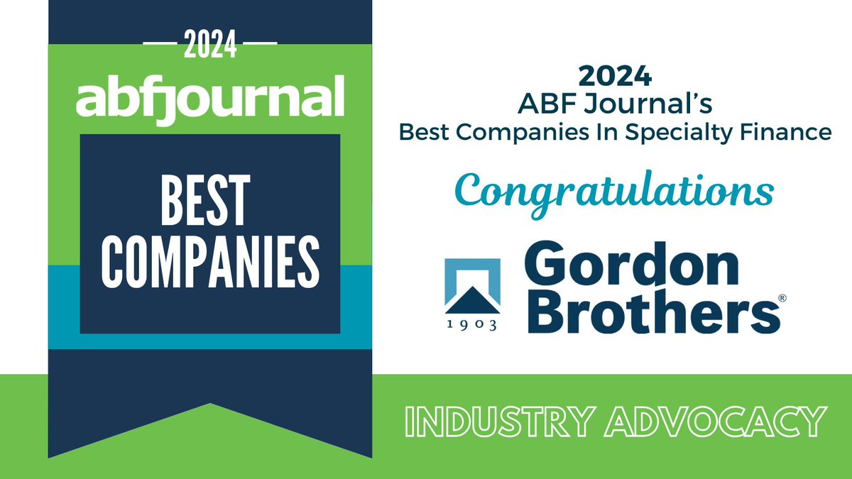 Gordon Brothers (@gordonbrothers) on Twitter photo Weâre proud to be featured in <a href="/ABFJournal/">ABF Journal</a> magazineâs Top Companies in Specialty Finance issue as one of the top firms in the asset-based lending industry. Read more about how weâre expanding our deep industry roots and building trust with our clients: hubs.li/Q02DW7X90 Weâre proud to be featured in <a href="/ABFJournal/">ABF Journal</a> magazineâs Top Companies in Specialty Finance issue as one of the top firms in the asset-based lending industry. Read more about how weâre expanding our deep industry roots and building trust with our clients: hubs.li/Q02DW7X90