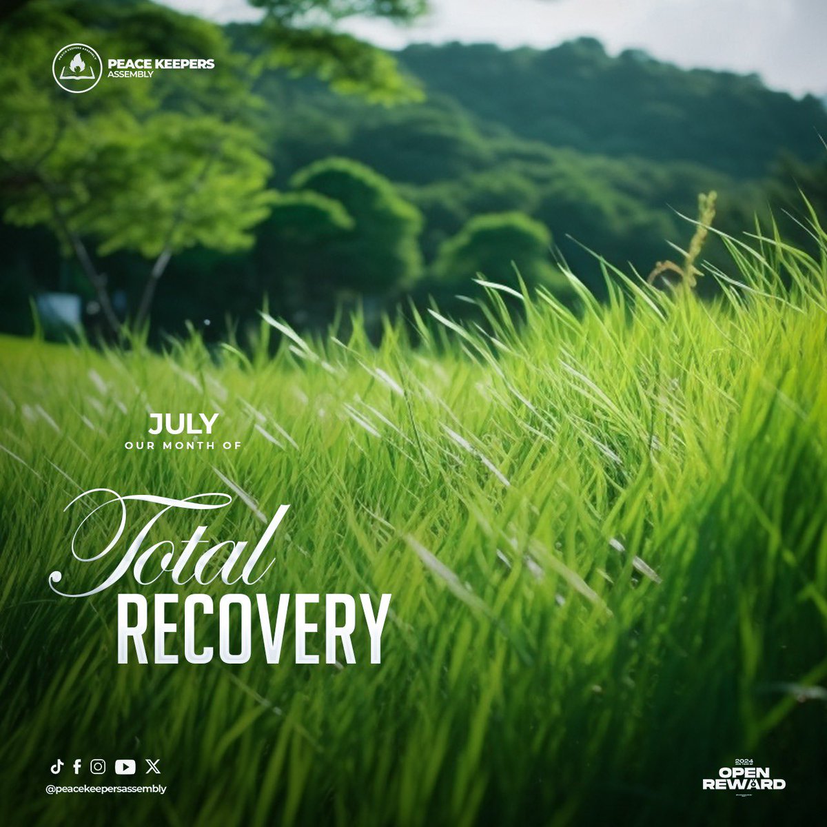 PeaceKeepersInt's tweet photo. Welcome to July, our month of Total Recovery 
#PKA #TotalRecovery #OpenReward2024 https://t.co/yU3qmLMFC9