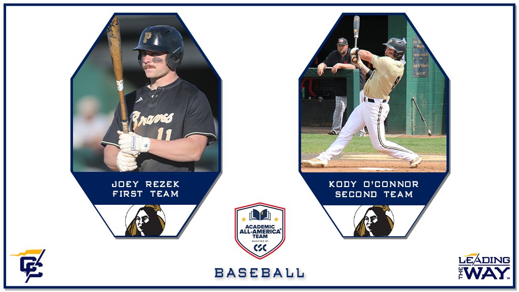 Conference Carolinas (@confcarolinas) on Twitter photo Congratulations to Joey Rezek and Kody O'Connor of <a href="/UNCP_Sports/">UNCP Braves l #BraveNation</a> on their <a href="/CollSportsComm/">College Sports Communicators</a> Academic All-America Selections!
🔗: bit.ly/3zqTigT
#LeadingTheWay Congratulations to Joey Rezek and Kody O'Connor of <a href="/UNCP_Sports/">UNCP Braves l #BraveNation</a> on their <a href="/CollSportsComm/">College Sports Communicators</a> Academic All-America Selections!
🔗: bit.ly/3zqTigT
#LeadingTheWay