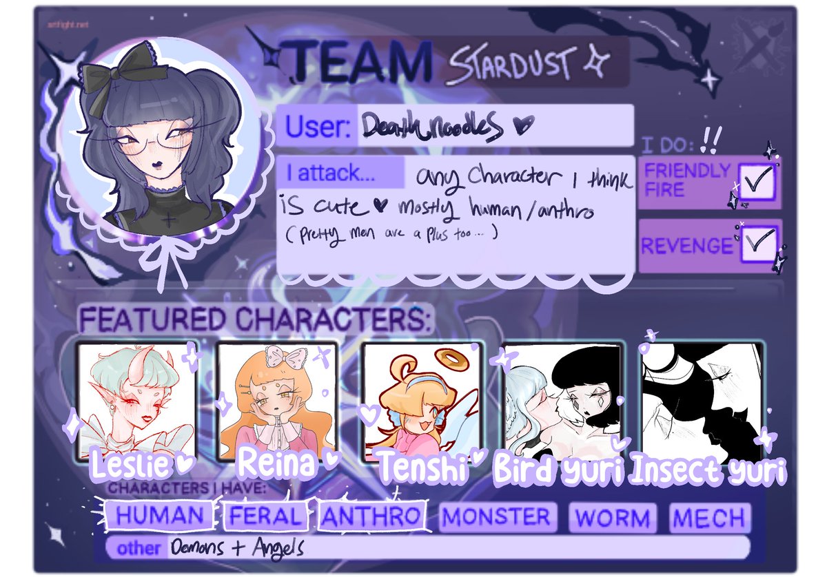 you should attack me on artfight ;) (i will revenge)