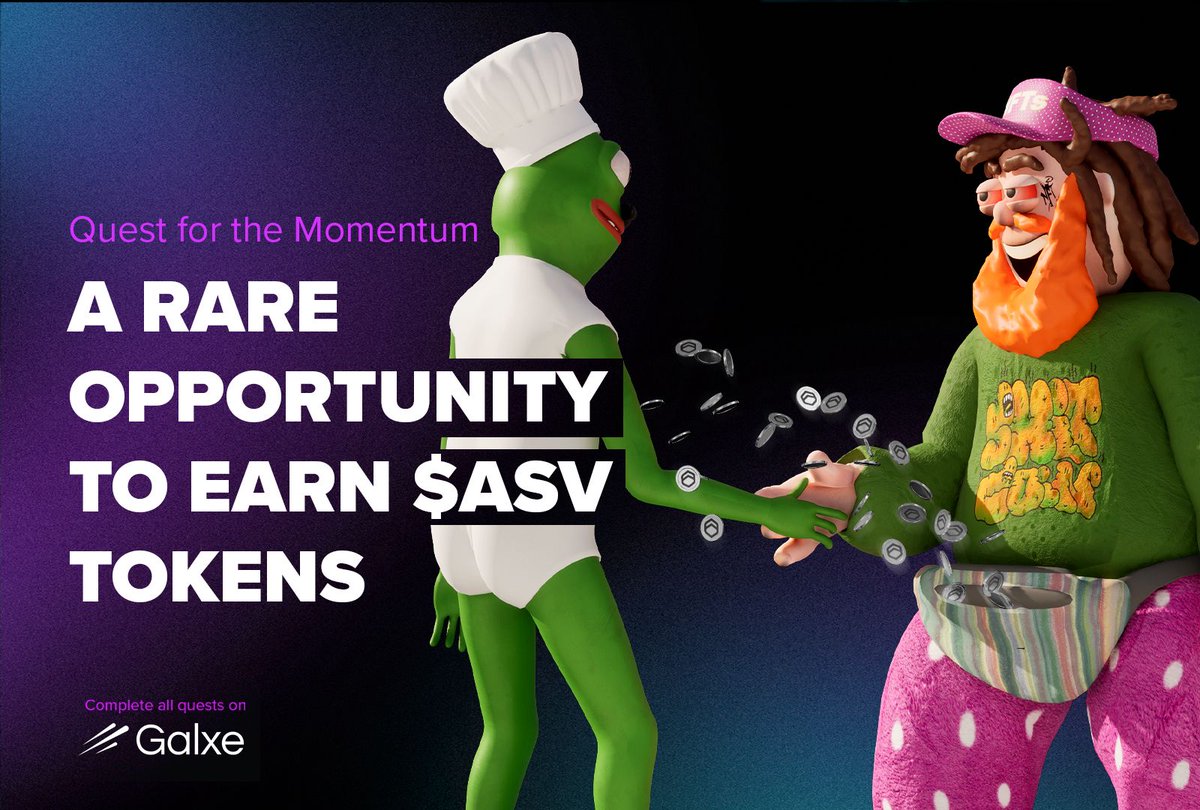 Asvoria_web3's tweet photo. 🚀 Join Asvoria's Biggest Campaign on Galxe: Quest for the Momentum!
Engage in exciting quests, earn $ASV tokens, and become part of our thriving community.

Learn more:  https://t.co/CInsmX2Gh7

 #Galxe #TokenAirdrop https://t.co/qaNTGjlhcd