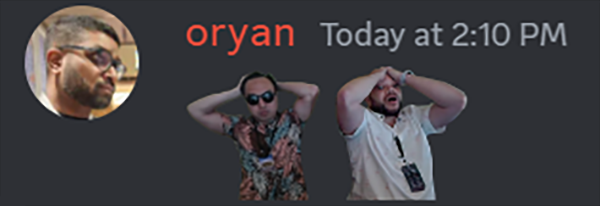OryanGaming's tweet image. best emoji combo to hit the server.