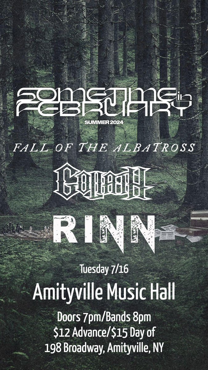 Our next show is Tuesday, July 16th at the newly renovated Amityville Music Hall.

Tickets available here:
etix.com/ticket/p/84300…