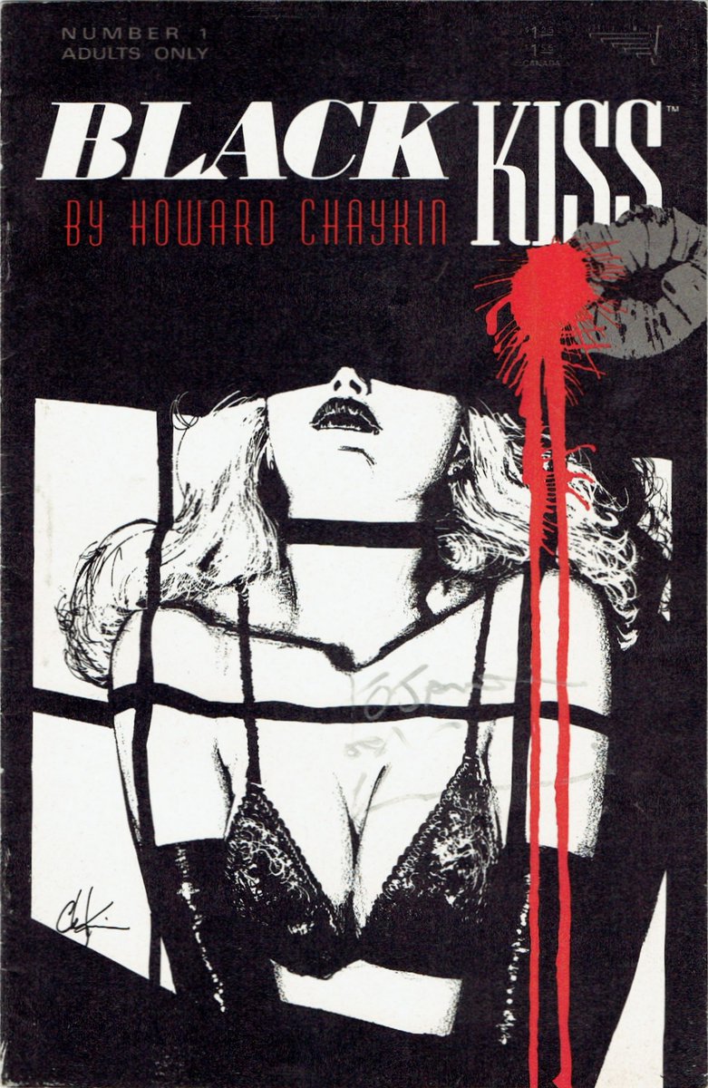 Fave5FromFans's tweet photo. Media from my collection
Black Kiss #1 signed by Howard Chaykin.
#Comics #ComicBooks #vintage #retro #physicalmedia #books #autograph #FFFF #VortexComics #Noir #hardboiled #DagmarLaine #CassPollack https://t.co/EYhykbeHAW