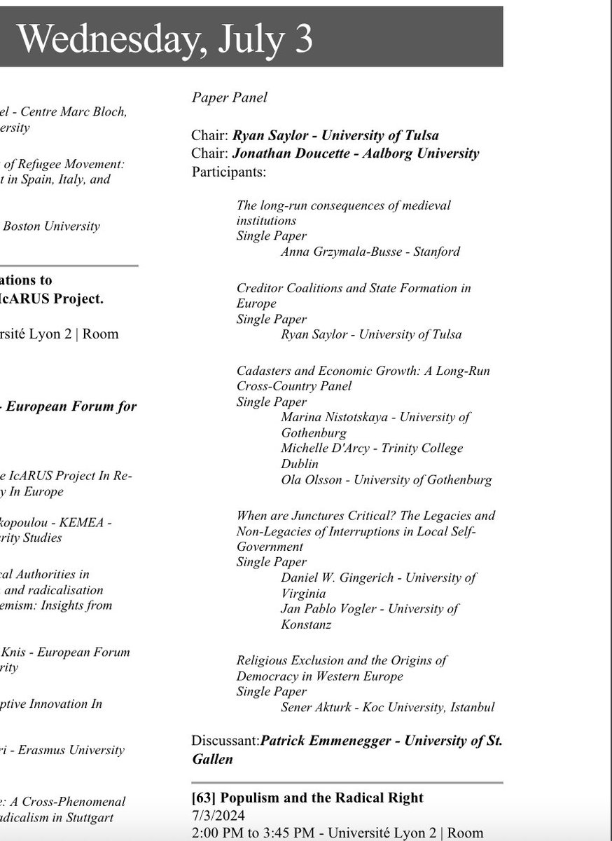 senerakturk's tweet photo. I am very excited and looking forward to present my paper, "Religious Exclusion and the Origins of Democracy in Western Europe" at the Council for European Studies @CES_Europe conference in Lyon, France, on Wednesday! #CESConference https://t.co/xFhCkTS2xv