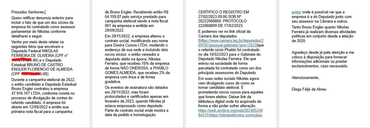 diegodeabreu's tweet photo. 🚨 ATENÇÂO 🚨
Reenviada denúncia contra o Deputado Nikolas Ferreira para o Ministério Público. 
Ajudem compartilhando, comentando e Marcando as autoridades.  
Número da manifestação: 20240040150

Apoiem Jornalismo Investigativo Independente
pix: diegofeijodeabreu@gmail.com + https://t.co/mamUX5k3so