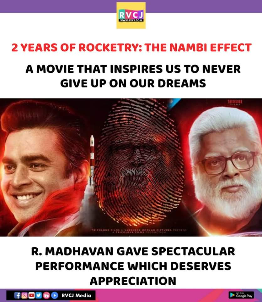rvcjmovies's tweet image. 2 years of Rocketry
#rocketry #rmadhavan