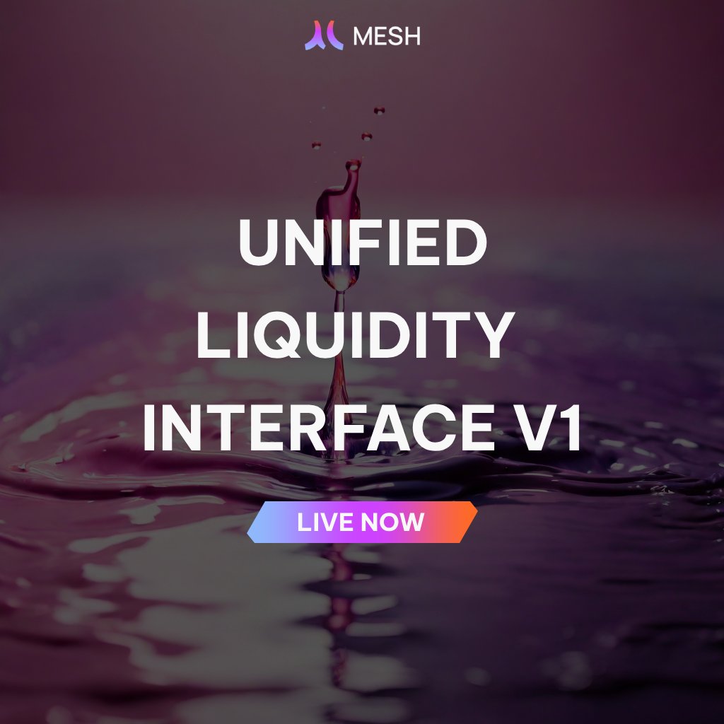 Mesh_Protocol's tweet image. Have you checked out our Unified Liquidity Interface yet? 💫
Head over to app.meshprotocol.xyz and enjoy upto 2x faster UX by using our Unified Liquidity Interface v1 to deposit your liquidity on DEXes like @orca_so 🌟
$SOL $MESH #Solana #DEX