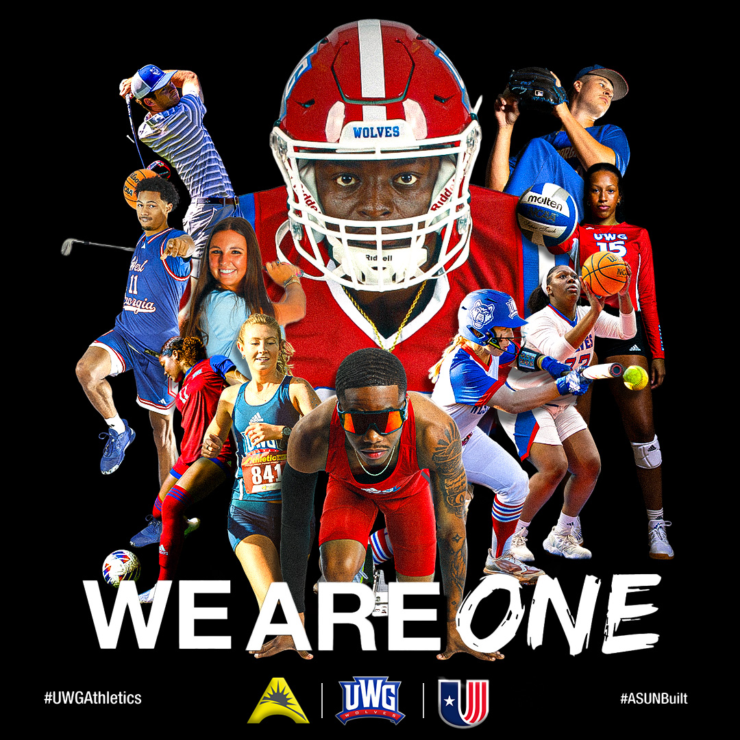 West Georgia Wolves (@uwgathletics) on Twitter photo WE. ARE. ONE!
Welcome to the new chapter of UWG Athletics with <a href="/ASUNSports/">Atlantic Sun Conference</a> and the <a href="/uacfootball/">uacfootball</a>!
#WeAreOne WE. ARE. ONE!
Welcome to the new chapter of UWG Athletics with <a href="/ASUNSports/">Atlantic Sun Conference</a> and the <a href="/uacfootball/">uacfootball</a>!
#WeAreOne
